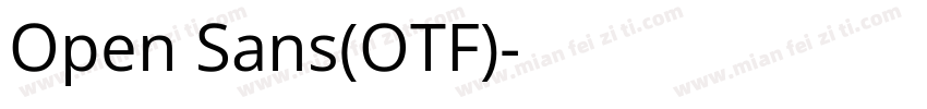 Open Sans(OTF)字体转换